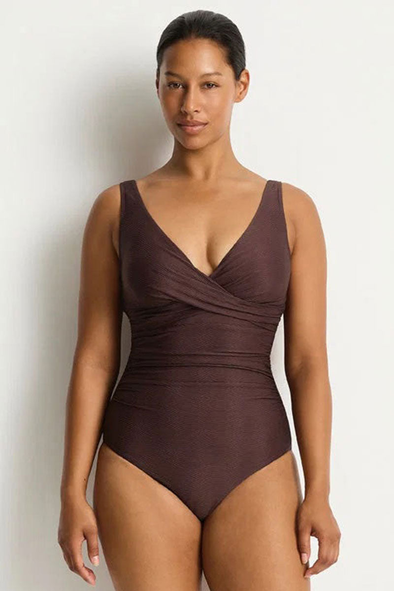 Sea Level SL1145ZN Zen Cross Front Tie Back One Piece - Cocoa_6