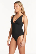Sea Level SL1483SC Scalloped Longline Tri One Piece - Black_5