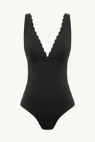 Sea Level SL1483SC Scalloped Longline Tri One Piece - Black_6