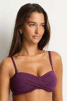 Sea Level SL3002ECO Essentials Edit Twist Bandeau - Claret_4