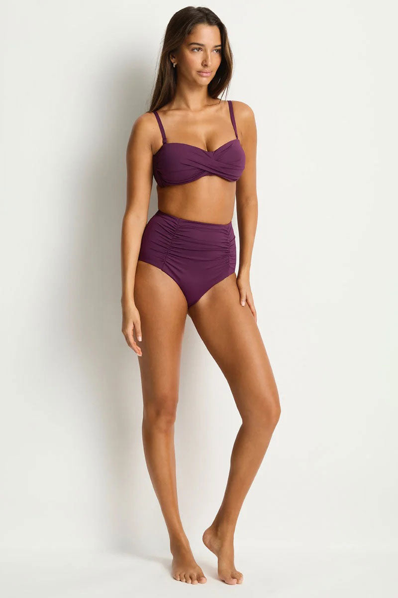 Sea Level SL3002ECO Essentials Edit Twist Bandeau - Claret_6