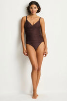 Sea Level SL3078ZN Zen Cross Front Scoop Back Tankini - Cocoa_1