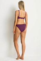 Sea Level SL3110ECO Essentials Edit Cross Front Multifit Bra Top - Claret_3