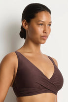 Sea Level SL3110ZN Zen Cross Front Multifit Bra Top - Cocoa_2