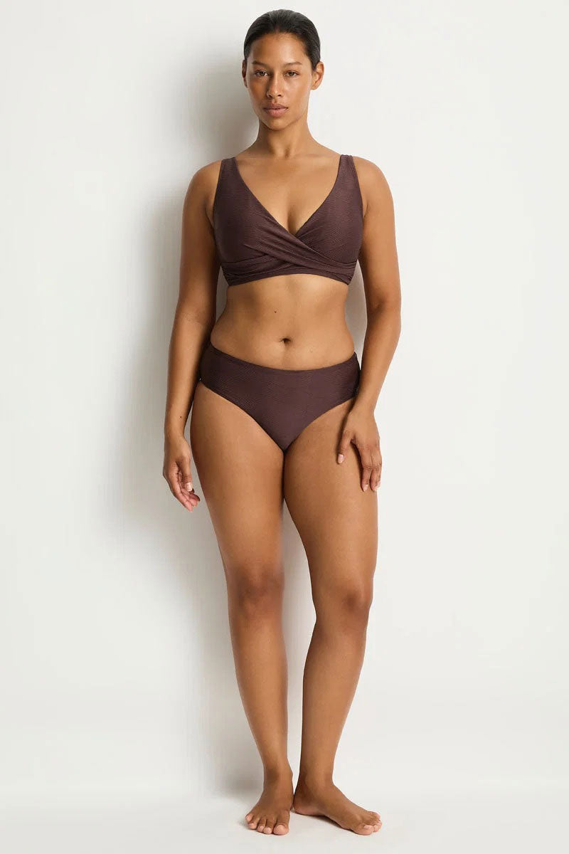 Sea Level SL3110ZN Zen Cross Front Multifit Bra Top - Cocoa_3