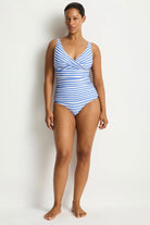 Sea Level SL3206AR Amour Cross Front Multifit Singlet Top - Denim Blue_1