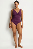 Sea Level SL3206ECO Essentials Edit Cross Front Multifit Singlet Top - Claret_3