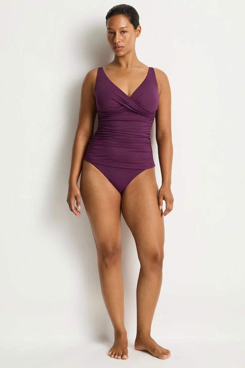 Sea Level SL3206ECO Essentials Edit Cross Front Multifit Singlet Top - Claret_3