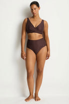Sea Level SL4010ZN Zen Panelled High Waist Pant - Cocoa_1
