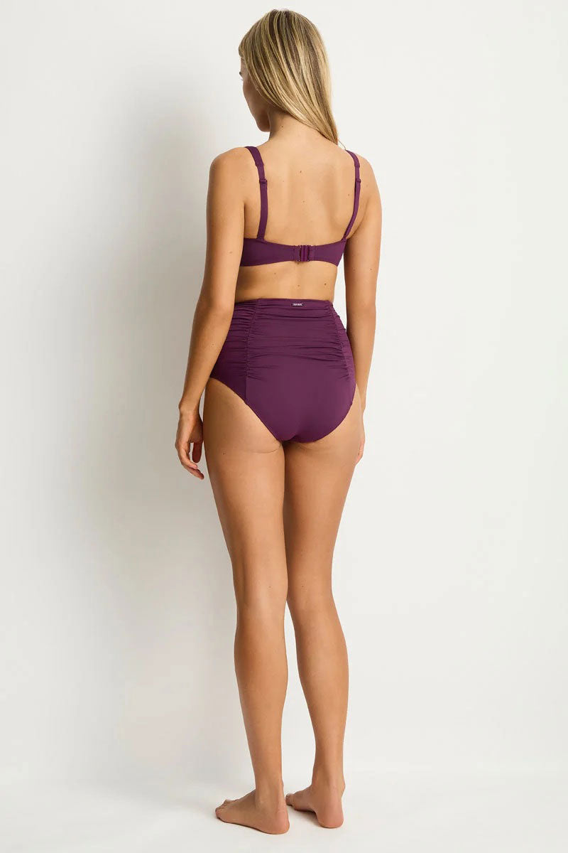 Sea Level SL4045ECO Essentials Edit Super High Waist Gathered Pant - Claret_2