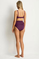 Sea Level SL4045ECO Essentials Edit Super High Waist Gathered Pant - Claret_2