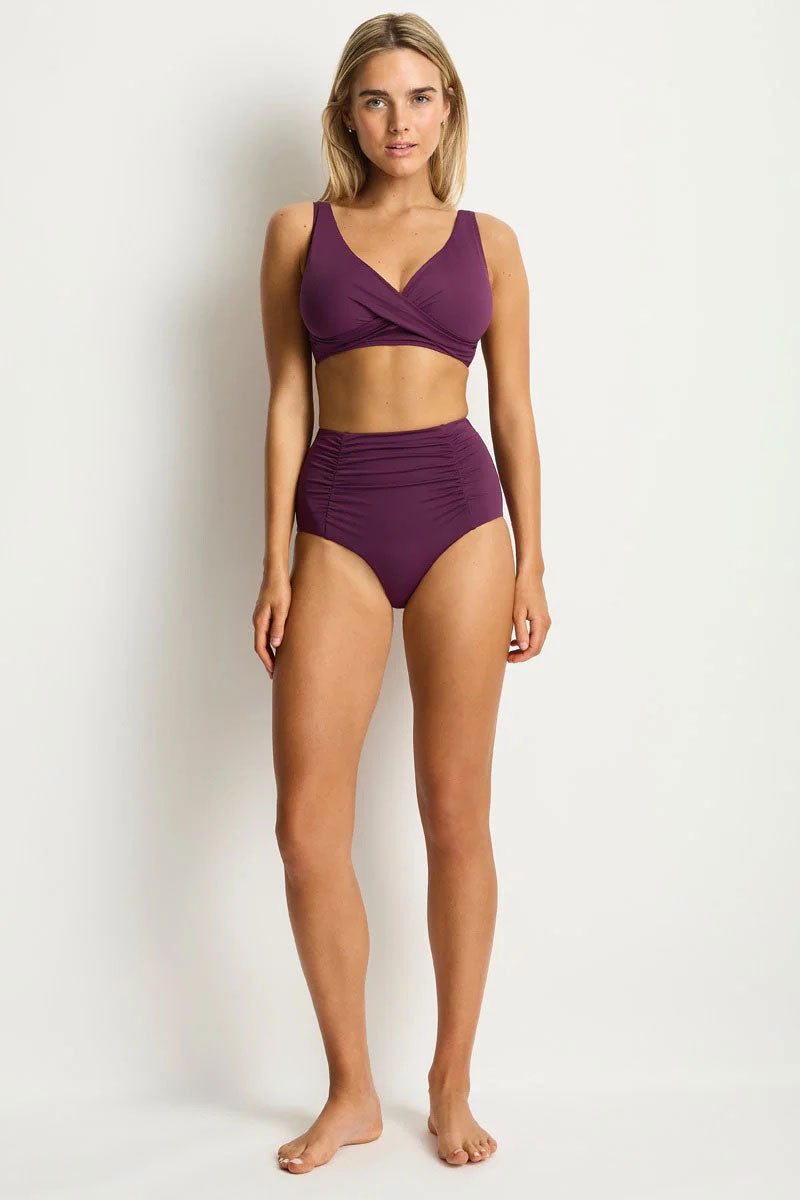 Sea Level SL4045ECO Essentials Edit Super High Waist Gathered Pant - Claret_3
