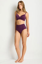 Sea Level SL4140ECO Essentials Edit High Waist Gathered Side Pant - Claret_1