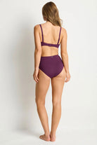 Sea Level SL4140ECO Essentials Edit High Waist Gathered Side Pant - Claret_2