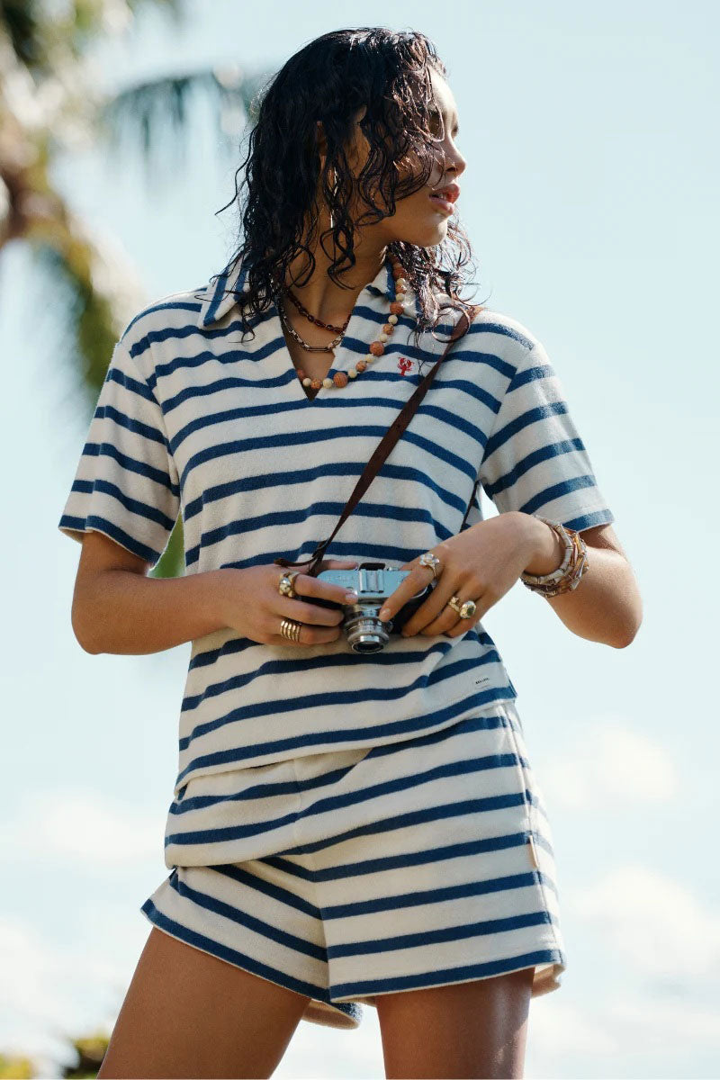 Sea Level SL9165AY Ahoy Beach Polo - Denim Blue_1