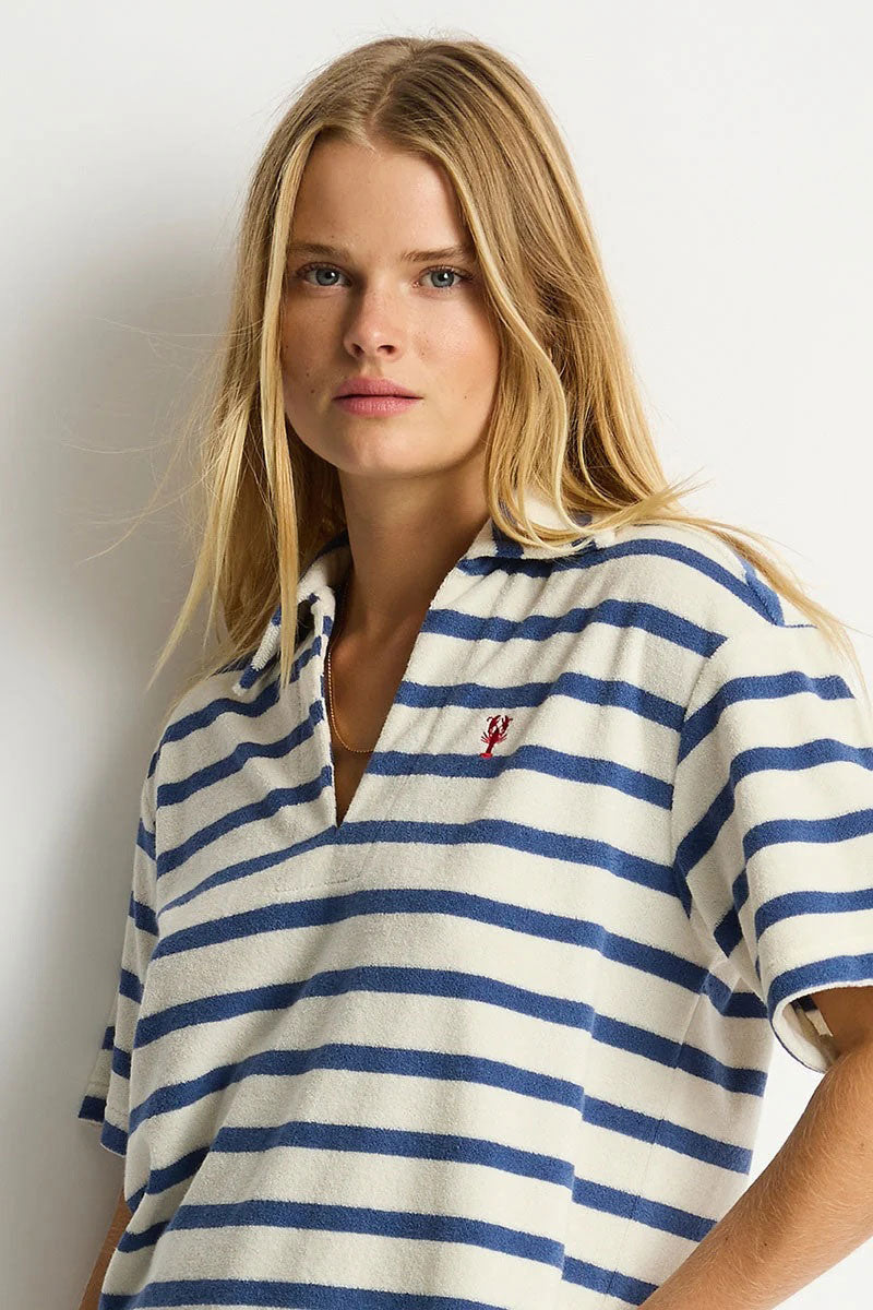 Sea Level SL9165AY Ahoy Beach Polo - Denim Blue_3