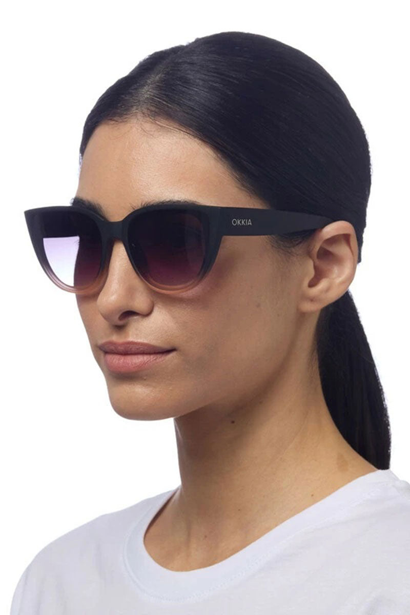 Okkia Silvia Sunglasses - Black Shaded Rose