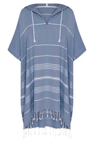 Sunseeker Summer Stripe Poncho - Blue.