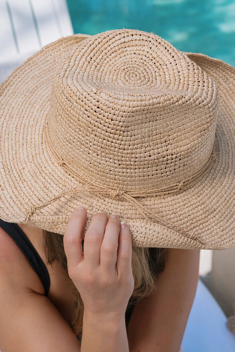 Sundaise SH917 Hat - Cindy Raffia Western w Natural Trim_5