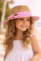 Sundaise-Laura-Panama-Pink-Brim-Hat-3-6-Y-OZRESORT