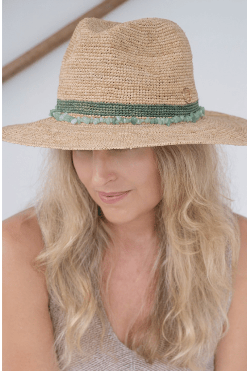 Sundaise Chelsea Panama Raffia - Emerald.