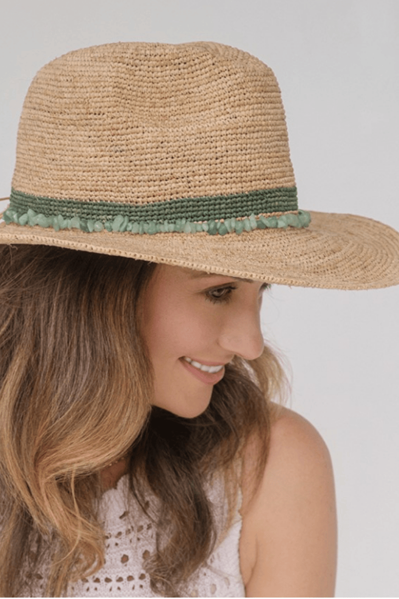 Sundaise Chelsea Panama Raffia - Emerald.