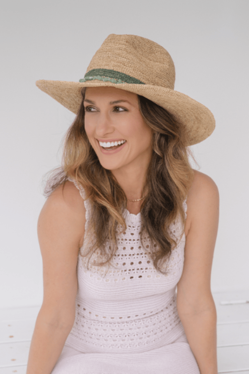 Sundaise Chelsea Panama Raffia - Emerald.