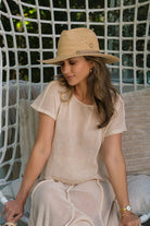 Sundaise SH912 Hat - Charley Foldable Raffia Panama w Belt Clip_1