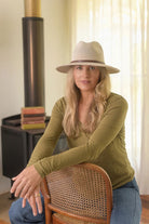 Sundaise SH834 Hat - Sutton Panama Taupe with brown belt_4