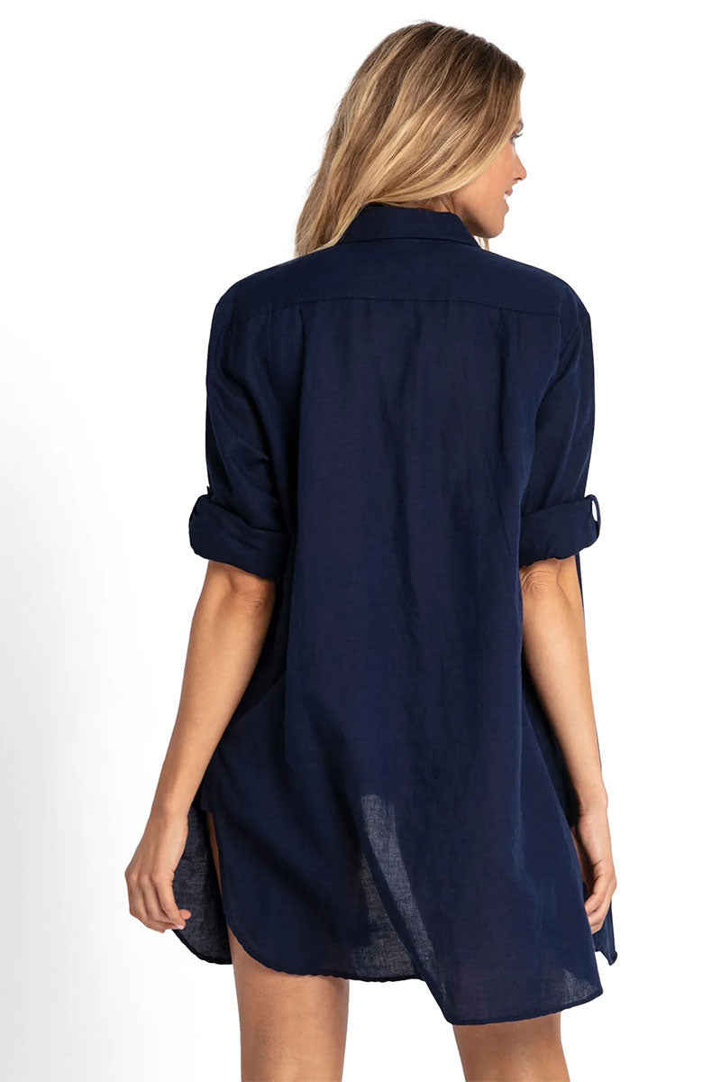 Sunseeker Basix Button Through Shirt - Ink_2