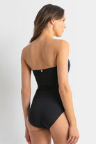 Sunseeker Basix Twist Bandeau One Piece - Black_back_1