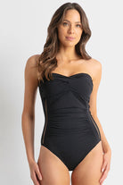 Sunseeker Basix Twist Bandeau One Piece - Black_front_1