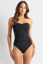 Sunseeker Basix Twist Bandeau One Piece - Black_front_2