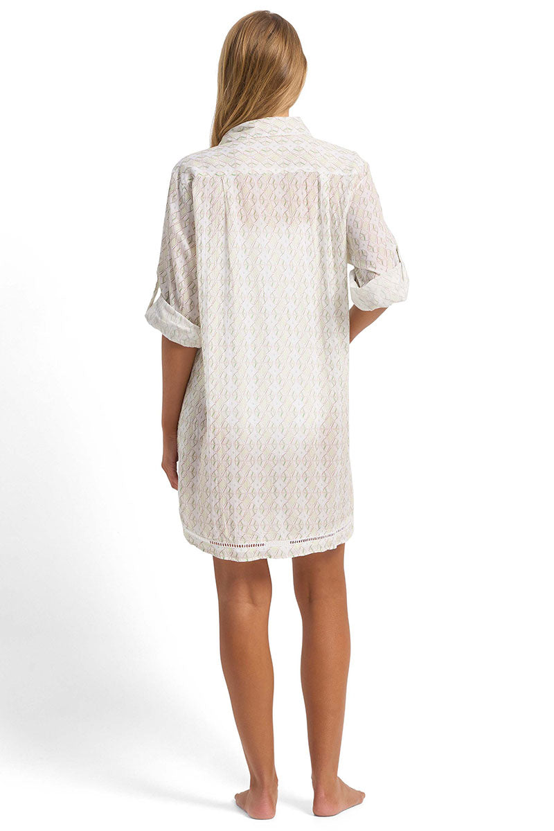 Sunseeker Delight Ladder Button Through Shirt - Seaweed_4