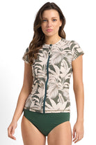 Sunseeker Kaia Short Sleeve Mast Rashie - Seaweed_1