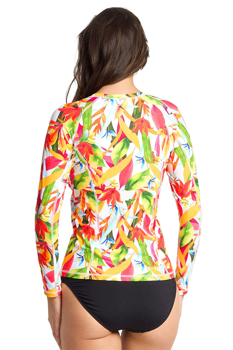 Sunseeker Koh Samui Long Sleeve Mast Rashie - White_2