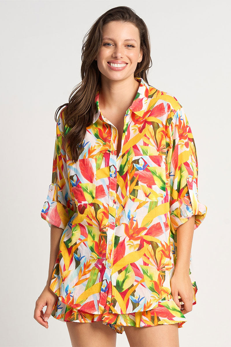 Sunseeker Koh Samui Painters Shirt - White_1