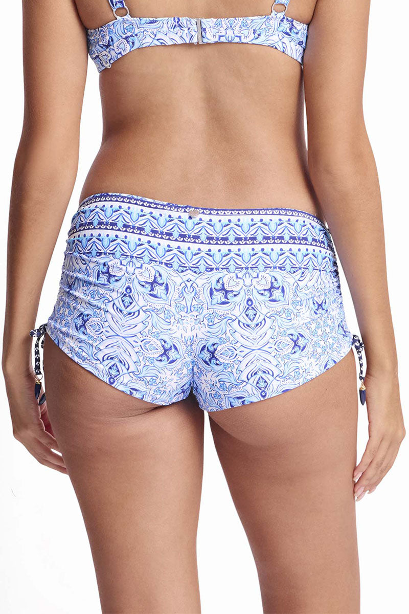 Sunseeker SS31845 Cowboy Tie Side Boyleg Pant - Blue_2
