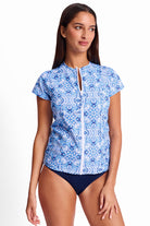 Sunseeker SS94007MAS Cowboy Short Sleeve Mastectomy Rashie - Blue_1