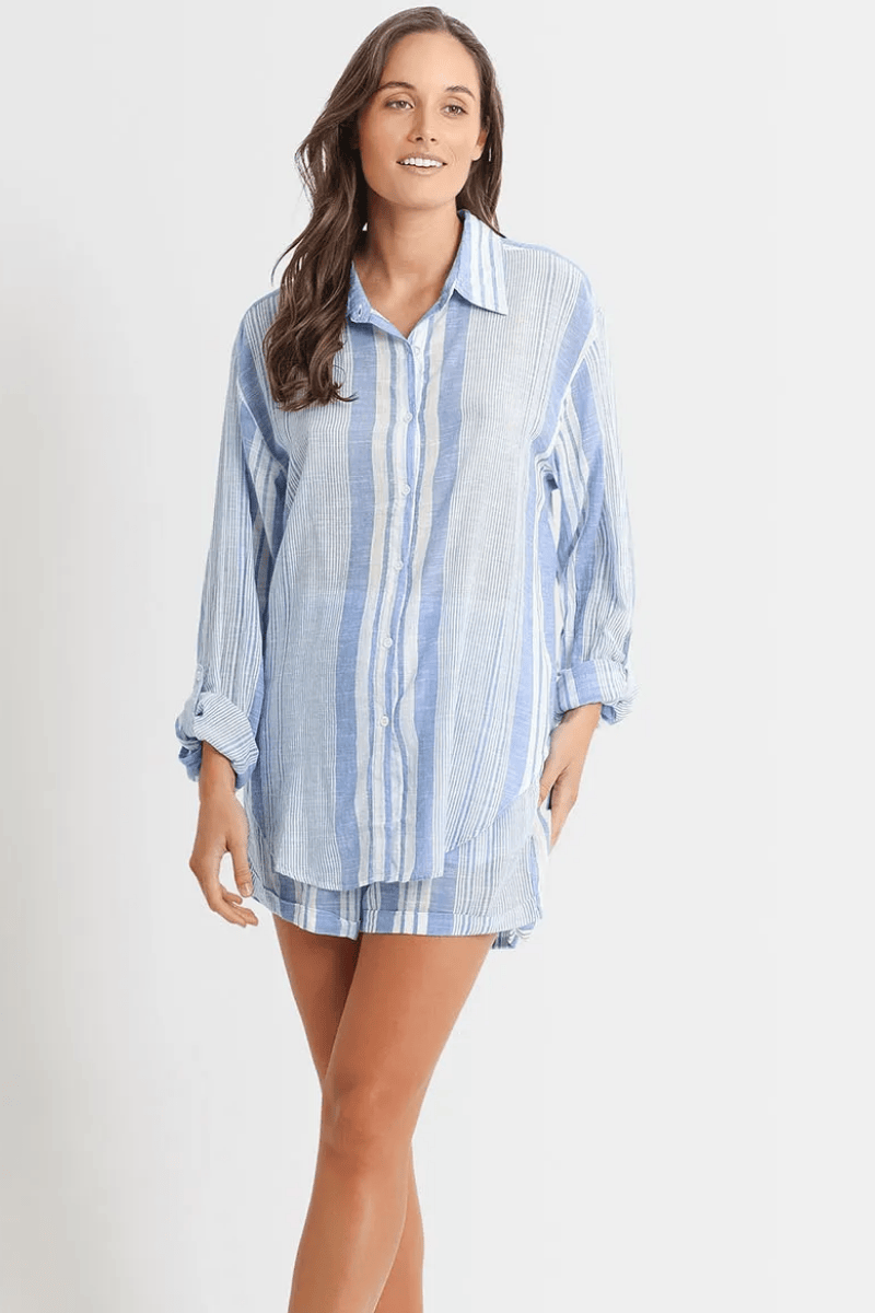 Sunseeker Wilder Boyfriend Shirt Royal.