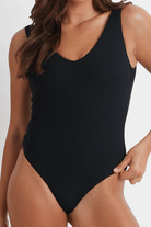 Sunseeker Reset DD/E Vee Ring Back One Piece Black.
