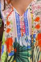 YF0026SPCROSS-2 Tiara Blue Pink Mini Dress - 8