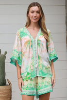 YF0045SPCROSS-2 Amaryllis Top - 1