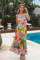 YF0054SPCROSS-2 Tiara Blue Pink Slip Dress - 1