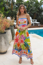 YF0054SPCROSS-2 Tiara Blue Pink Slip Dress - 2