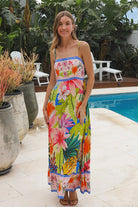 YF0054SPCROSS-2 Tiara Blue Pink Slip Dress - 3