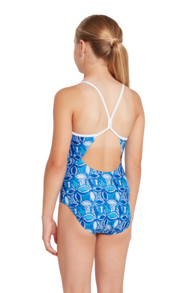 Zoggs-Blue-Fish-Front-Lined-Sprintback-Girls-OzResort_Swimwear