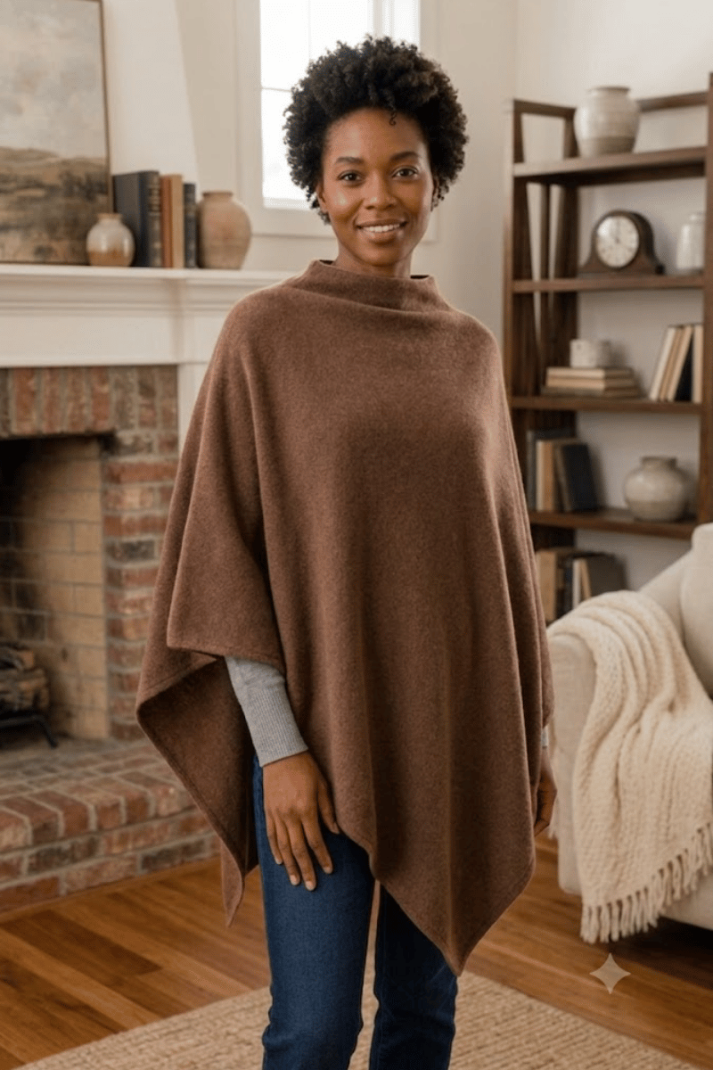 Zura-Poncho-Wool-OS-Chocolate-OzResort