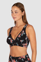 Baku BRA565STE Spice Temple D/DD Cup Longline Bikini Bra Top