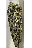 Cienna Design Sarong Lemon Black Silk Cotton.